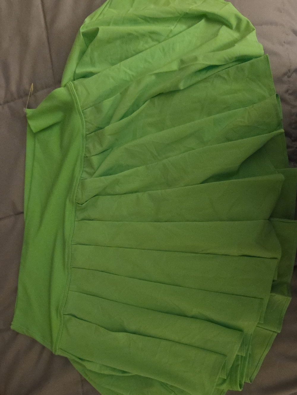 Green Pleated Women's Skort